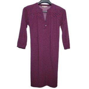 41 Hawthorn Blue and Red Polka Dot Dress, Size XS